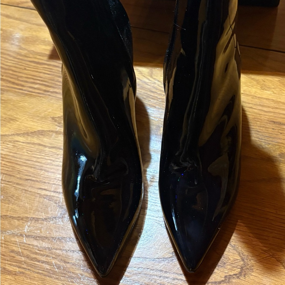 Theory Black Patent Leather Boots